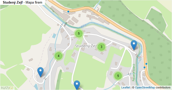 Studený Zejf - mapa firem