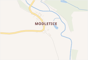 Modletice v obci Písečné - mapa části obce