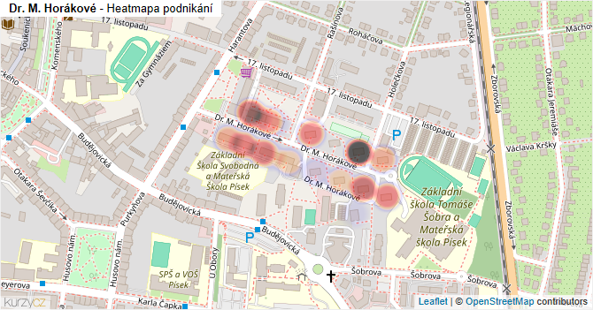Dr. M. Horákové - mapa podnikání