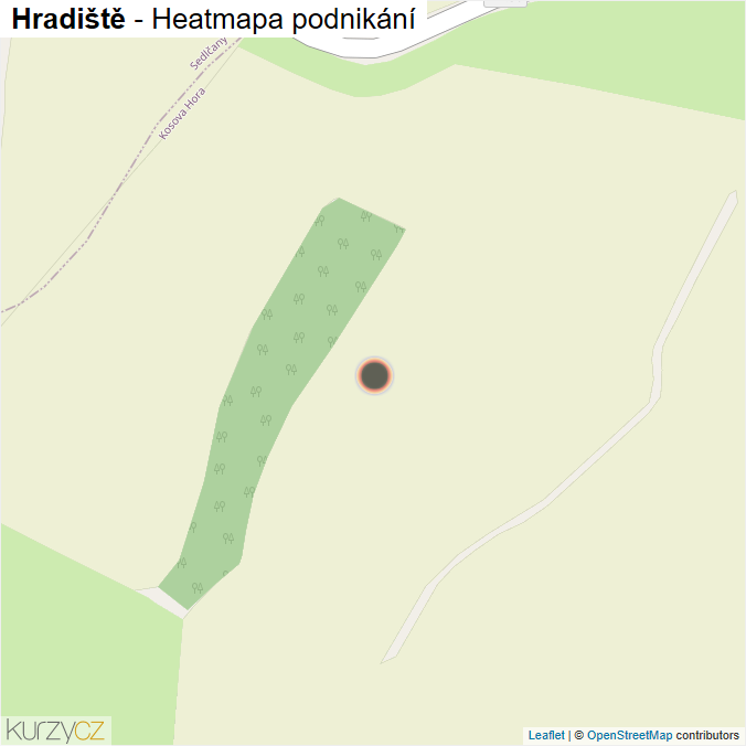Mapa Hradiště - Firmy v ulici.