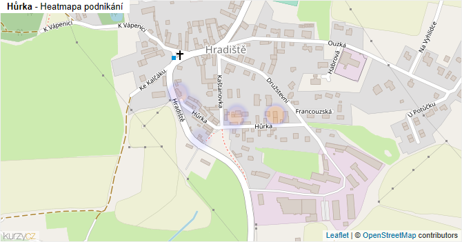 Hůrka - mapa podnikání