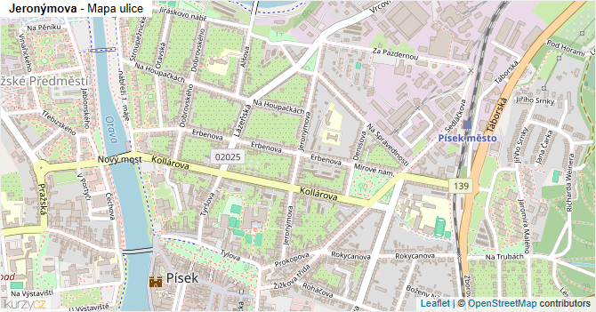 Jeronýmova - mapa ulice