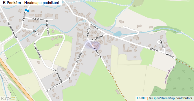 K Peckám - mapa podnikání