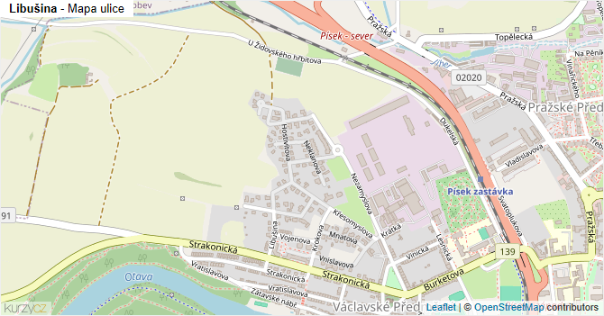 Libušina - mapa ulice