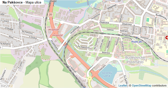 Na Pakšovce - mapa ulice
