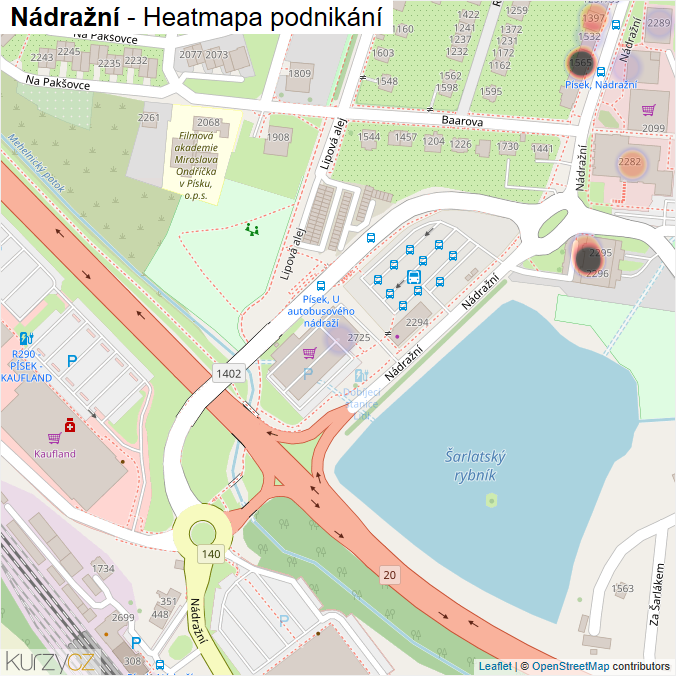 Mapa Nádražní - Firmy v ulici.