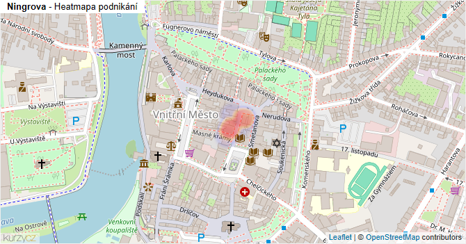Ningrova - mapa podnikání
