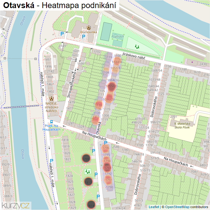 Mapa Otavská - Firmy v ulici.