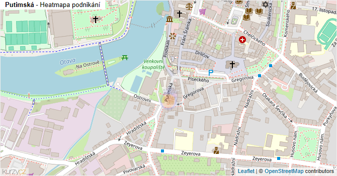 Putimská - mapa podnikání