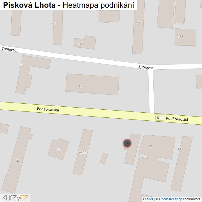 Mapa Písková Lhota - Firmy v obci.