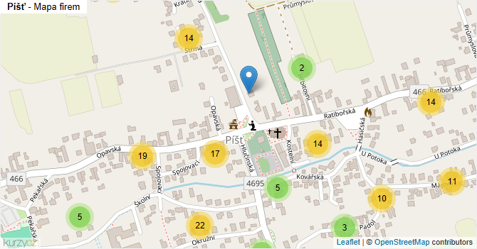 Píšť - mapa firem
