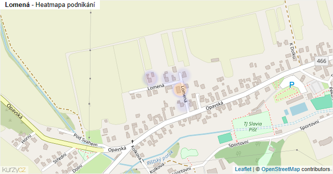Lomená - mapa podnikání