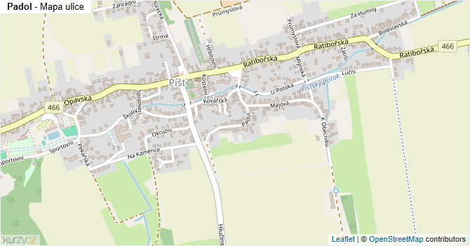Padol - mapa ulice