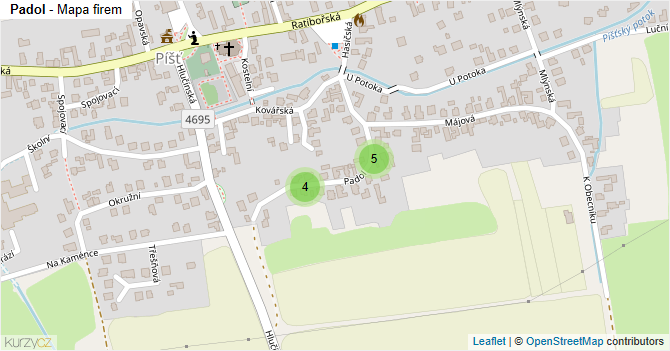Padol - mapa firem