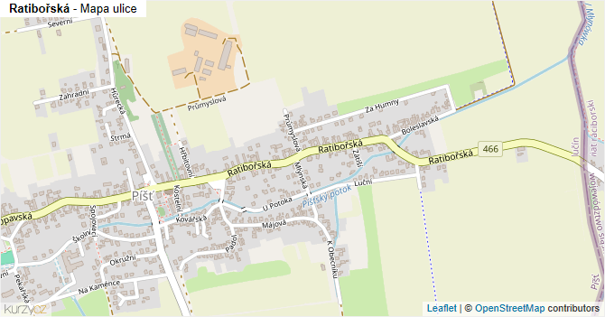 Ratibořská - mapa ulice