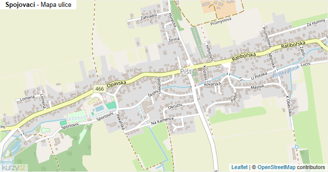 Spojovací - mapa ulice