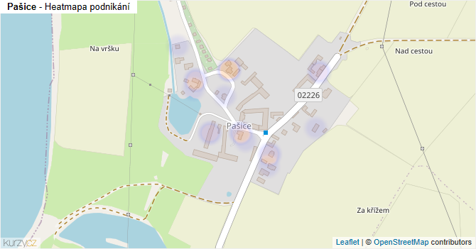 Pašice - mapa podnikání