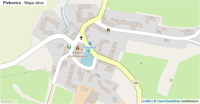 Pivkovice - mapa obce
