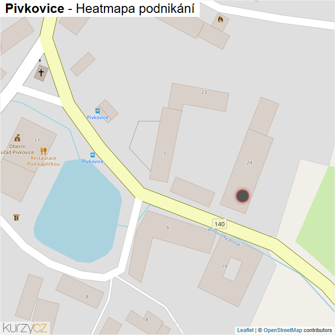 Mapa Pivkovice - Firmy v obci.