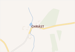 Chrást v obci Pivkovice - mapa části obce