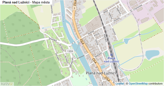 Planá nad Lužnicí - mapa města