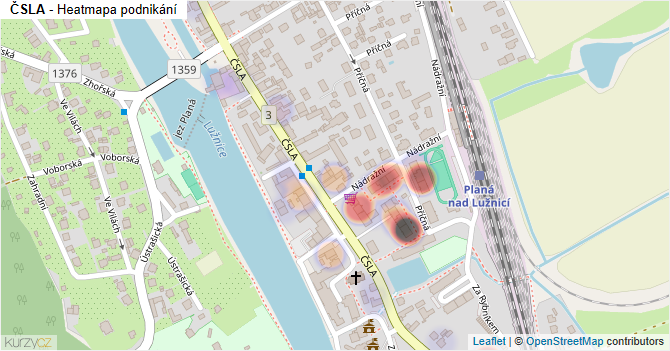 ČSLA - mapa podnikání
