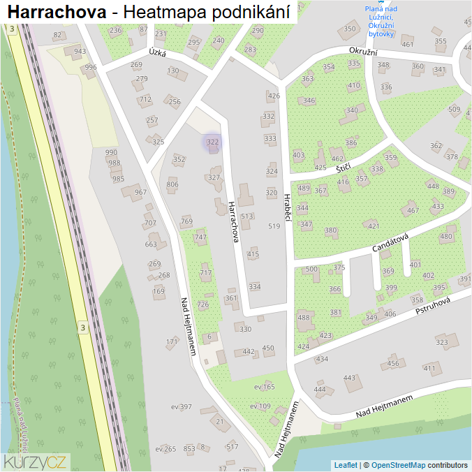 Mapa Harrachova - Firmy v ulici.