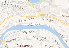 Lužnická v obci Planá nad Lužnicí - mapa ulice