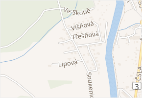 Šípková v obci Planá nad Lužnicí - mapa ulice