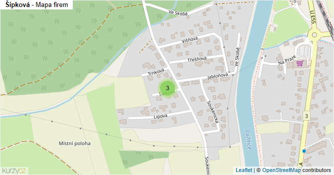Šípková - mapa firem