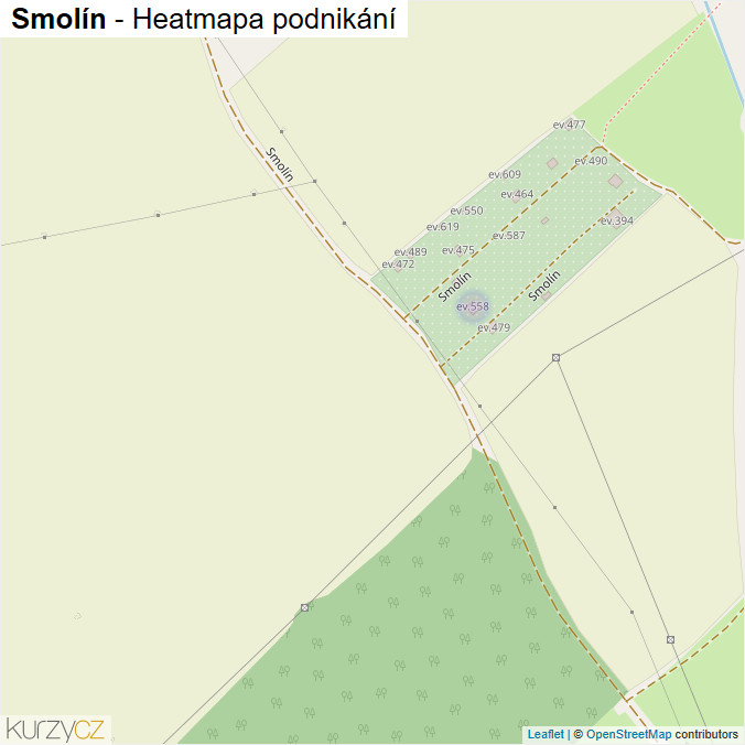 Mapa Smolín - Firmy v ulici.