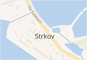 Strkov v obci Planá nad Lužnicí - mapa části obce