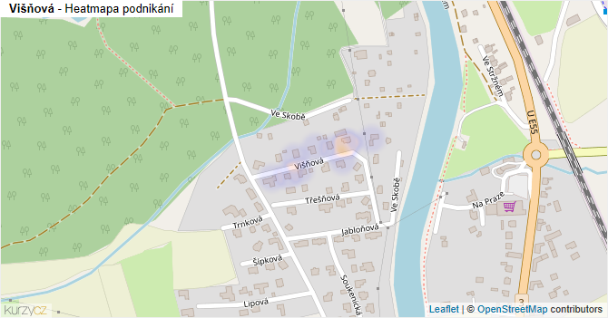 Višňová - mapa podnikání