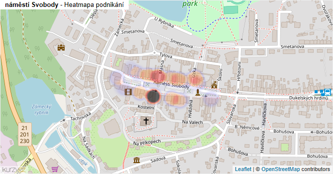 náměstí Svobody - mapa podnikání