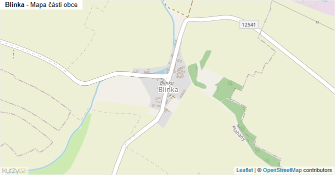 Blinka - mapa části obce