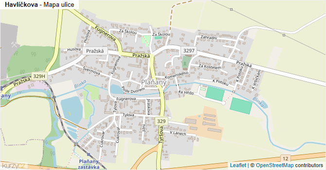 Havlíčkova - mapa ulice