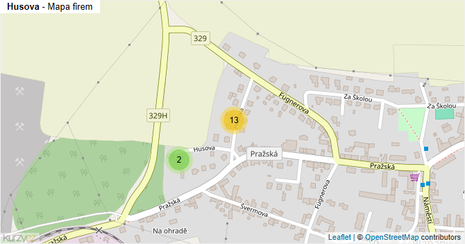 Husova - mapa firem