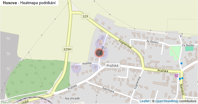 Husova - mapa podnikání