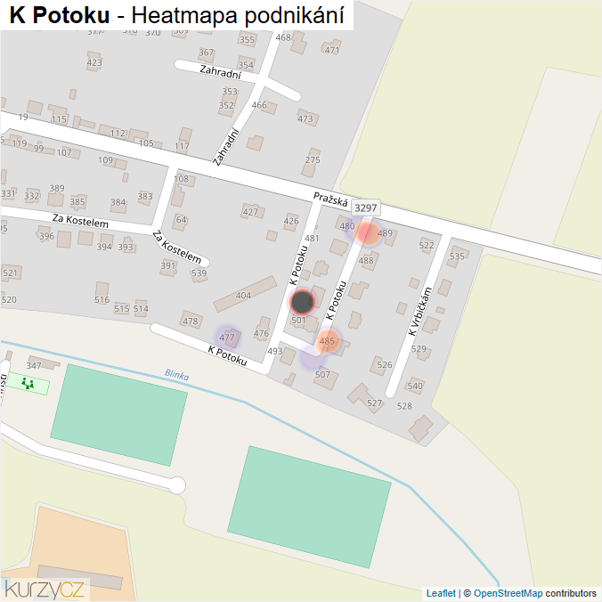 Mapa K Potoku - Firmy v ulici.