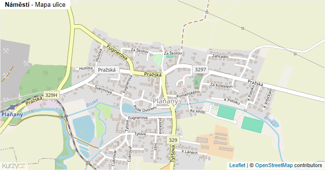 Náměstí - mapa ulice