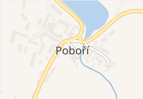 Poboří v obci Plaňany - mapa části obce