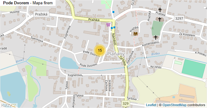 Pode Dvorem - mapa firem
