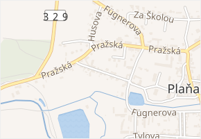 Švermova v obci Plaňany - mapa ulice