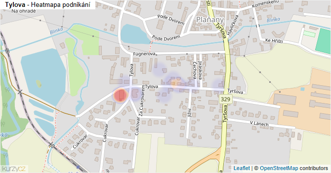 Tylova - mapa podnikání