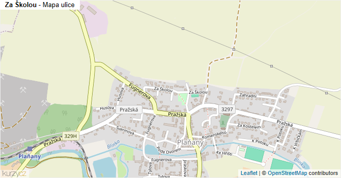 Za Školou - mapa ulice