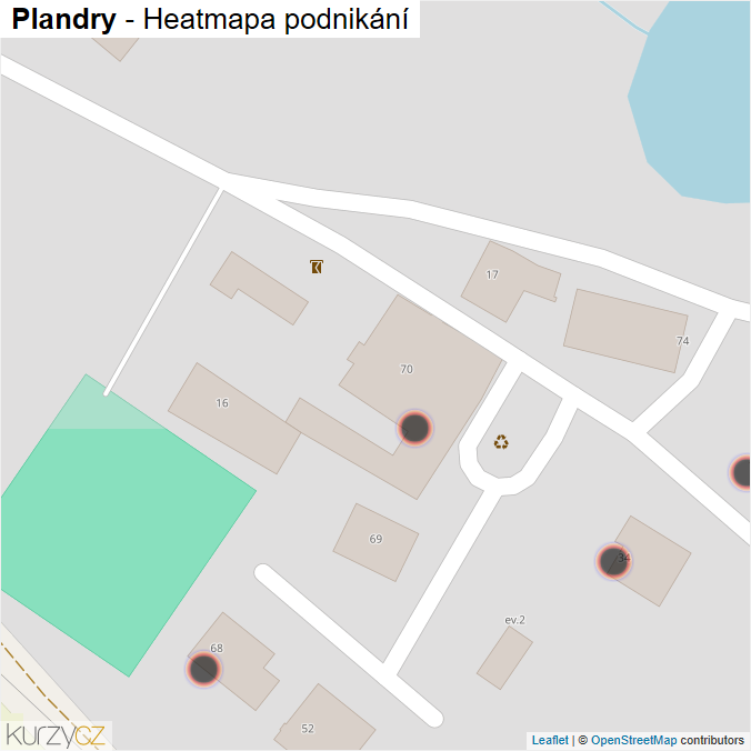 Mapa Plandry - Firmy v obci.