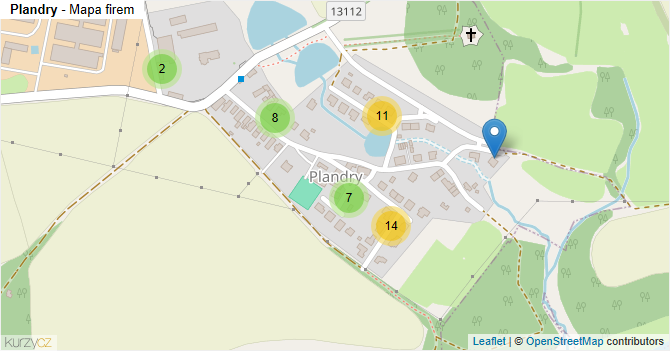 Plandry - mapa firem