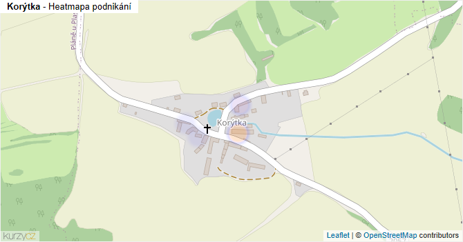 Korýtka - mapa podnikání