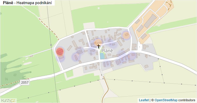 Pláně - mapa podnikání