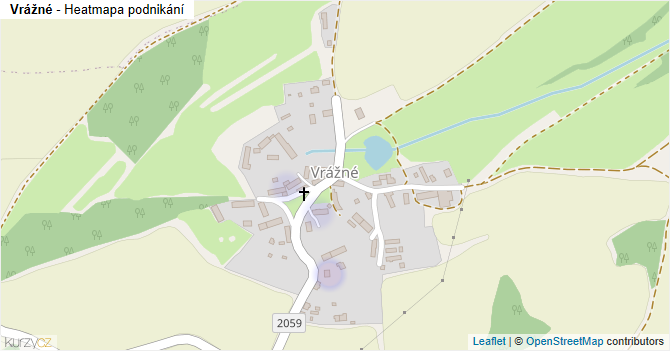 Vrážné - mapa podnikání